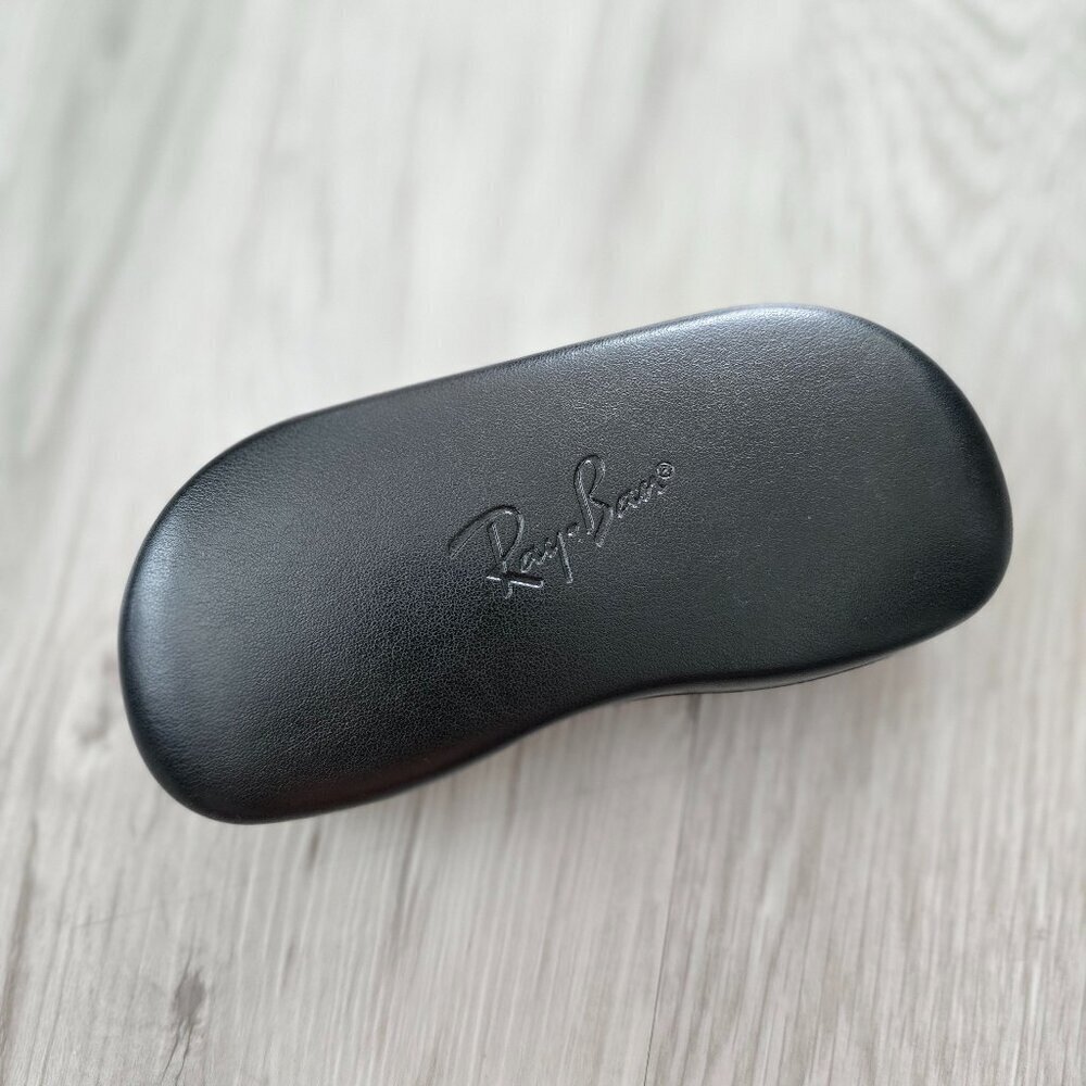 Ray-Ban | black soft leather hard shell eyeglass case | unisex